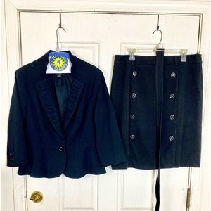 WHBM 3 piece woman’s suit, jacket, skirt, belt, both  fully lined.  Size 14